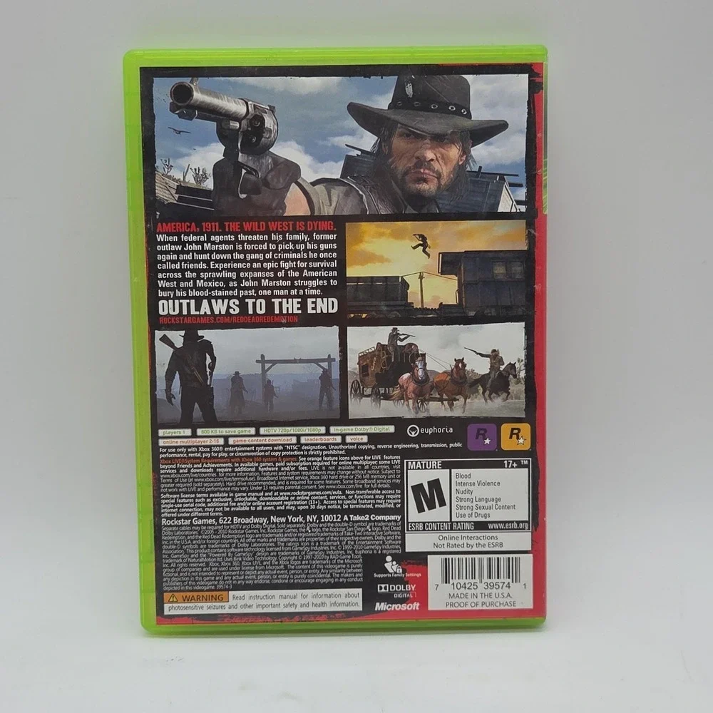 Red Dead Redemption (Xbox 360)  CIB Complete w/ Case Map Manual